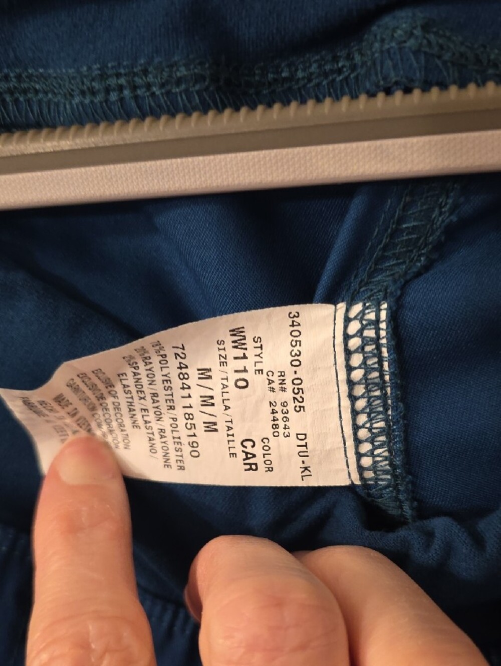 Closet Clearance! Cherokee Carribean Blue  Wide Leg Cargo Scrub Pants - Picture 7 of 12